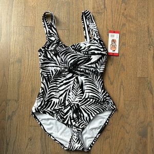 Ocean Pacific Black and White Swim Suit (M)